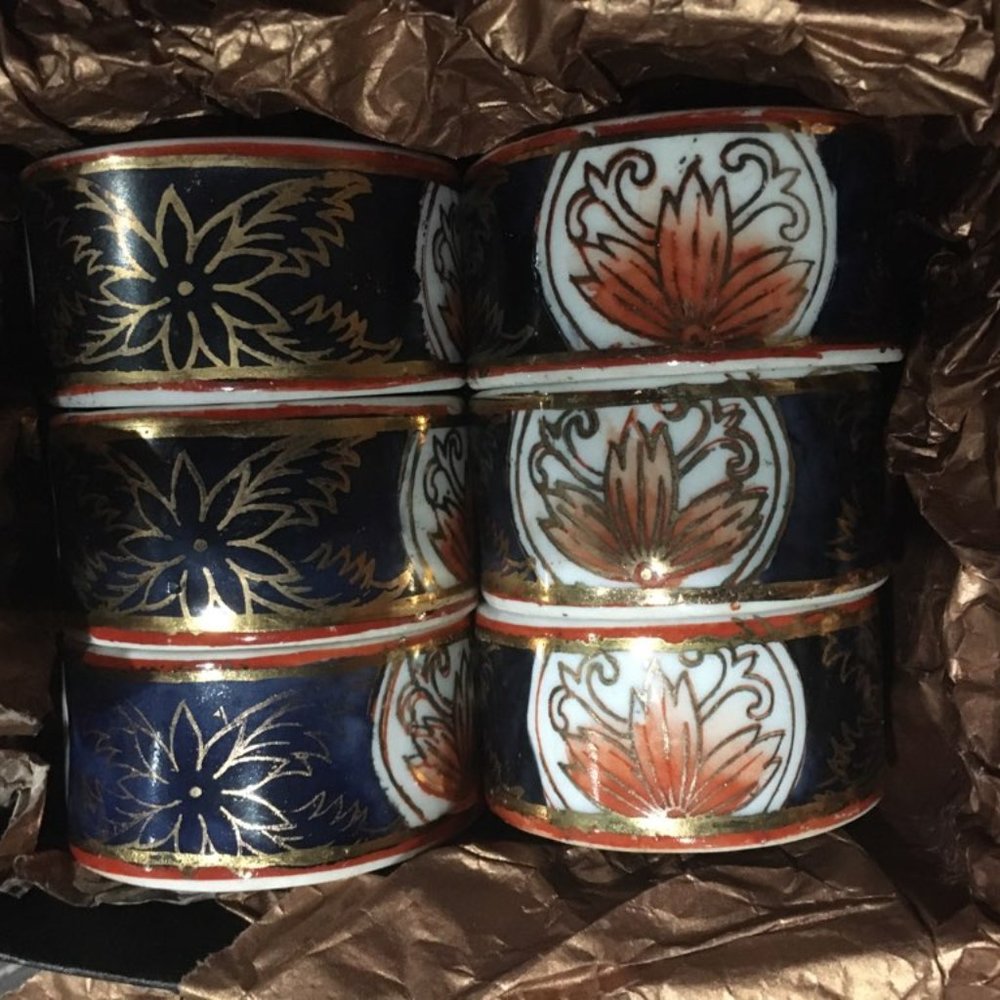 Ceramic napkin rings (set of 6)